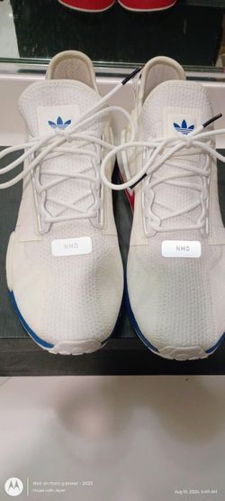 Adidas NMD White Blue Knit Sneakers