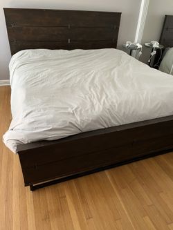 CAL KING BED FRAME ( WEST ELM) 