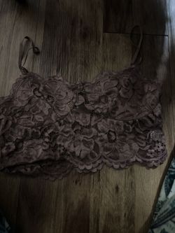 brown crop top size medium 