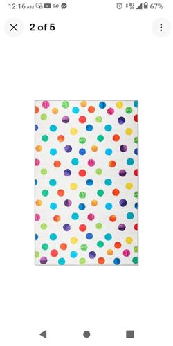 Children's Polka Dot Area Rug For Any Room/Classroom NEW IN BOX $20 Firm P/U 48 TH ST ROOSEVELT PHX