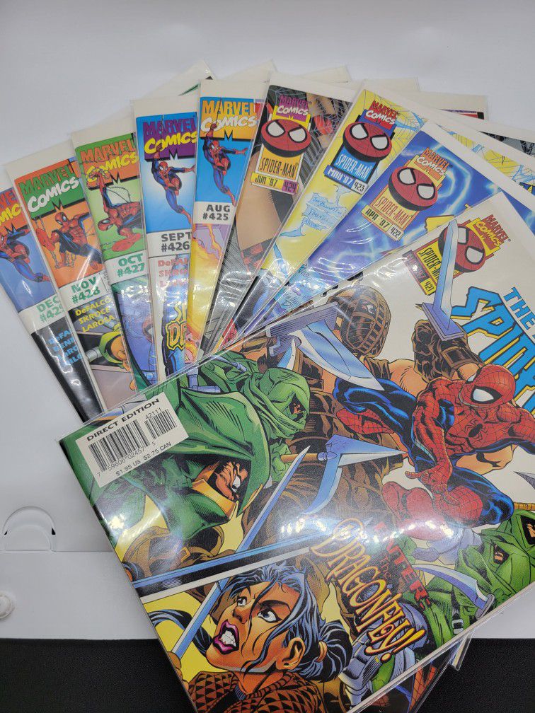 Marvel Comics The Amazing Spiderman #421 - 429 All High Grade Doctor Octopus Absorbing Man Electro Elektra 1st Dragonfly