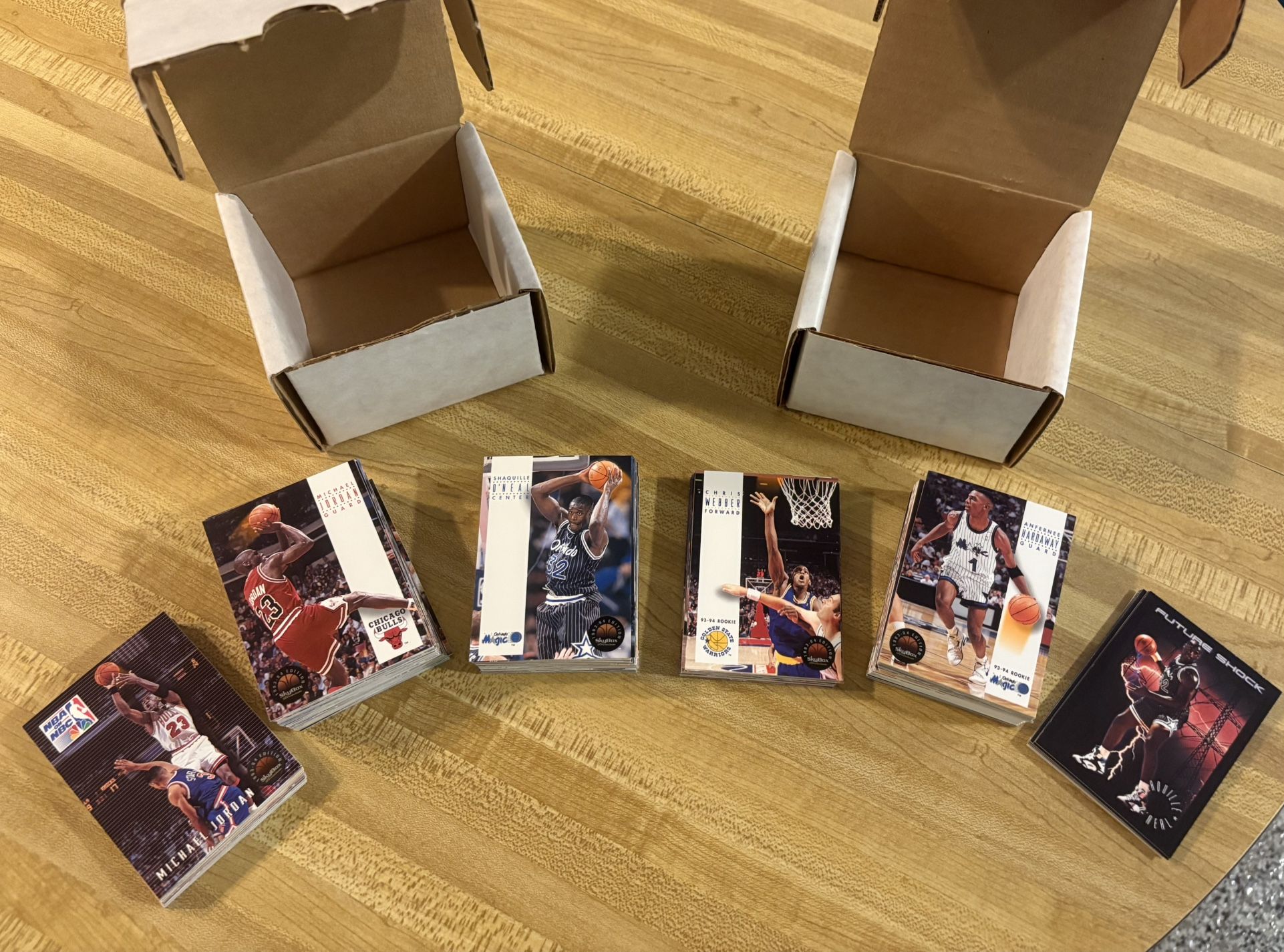 1993-94 Skybox Basketball Complete Set (341) Jordan Shaq Webber, Hardaway RC’s