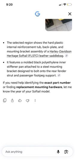 Harley saddle bags and Oem seat