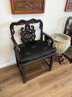 Beautiful carved rosewood chairs