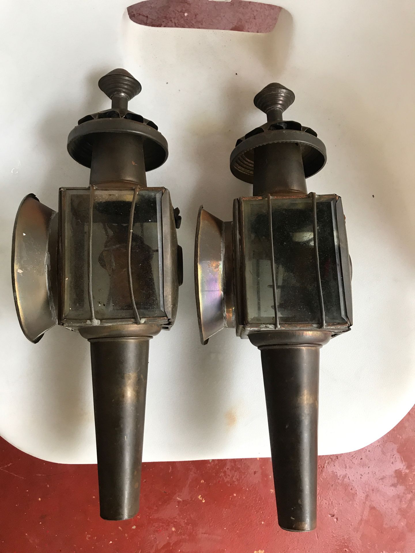 Two hand lanterns very antique  $175.00