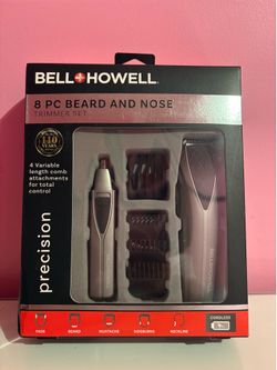 8 piece beard and nose trimmer set