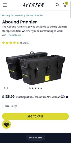 NEW Aventon Abound Pannier Saddle Bags