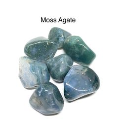 Moss Agate Genuine Stones 7pcs 83.3g Total