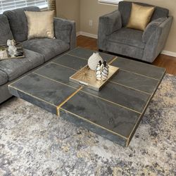 Grey & Gold Coffee Table 