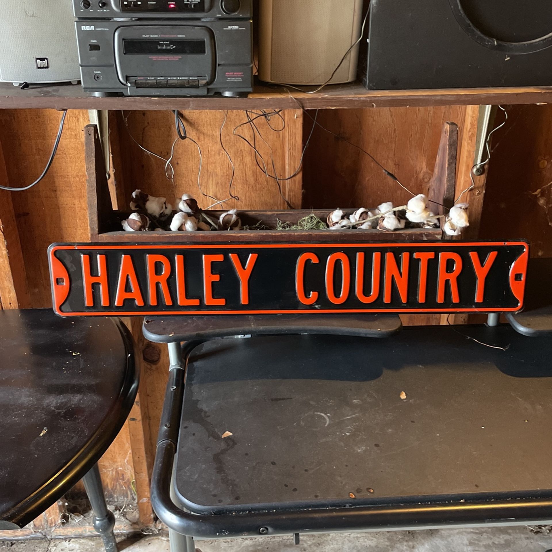 Collectors Big Vintage Extra Large Harley Country License Plate 