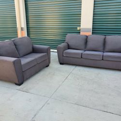 Grey Couches Set Delivery Available 