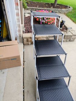 DeerGym Heavy Duty Foldable Dog Stairs for Large Dogs