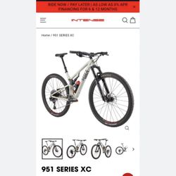 New INTENSE 951 XC Carbon Mountain Bike XL