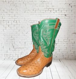🤠 Double Up: Custom Full Quill Ostrich Size 10½E + FREE Kids Tony Lamas Size 4½C (Open To Offers)