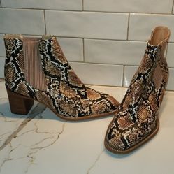 Vince Camuto Heel Boot Snakeskin