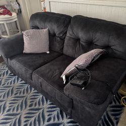 Two Piece Living Room Set And Refrigerator...$400 OBO