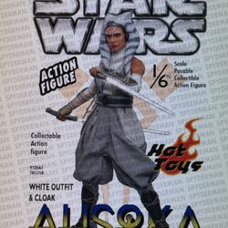 Ahsoka Tano  One Sixth Scale Action Figure Star Wars Collectible White Outfit 