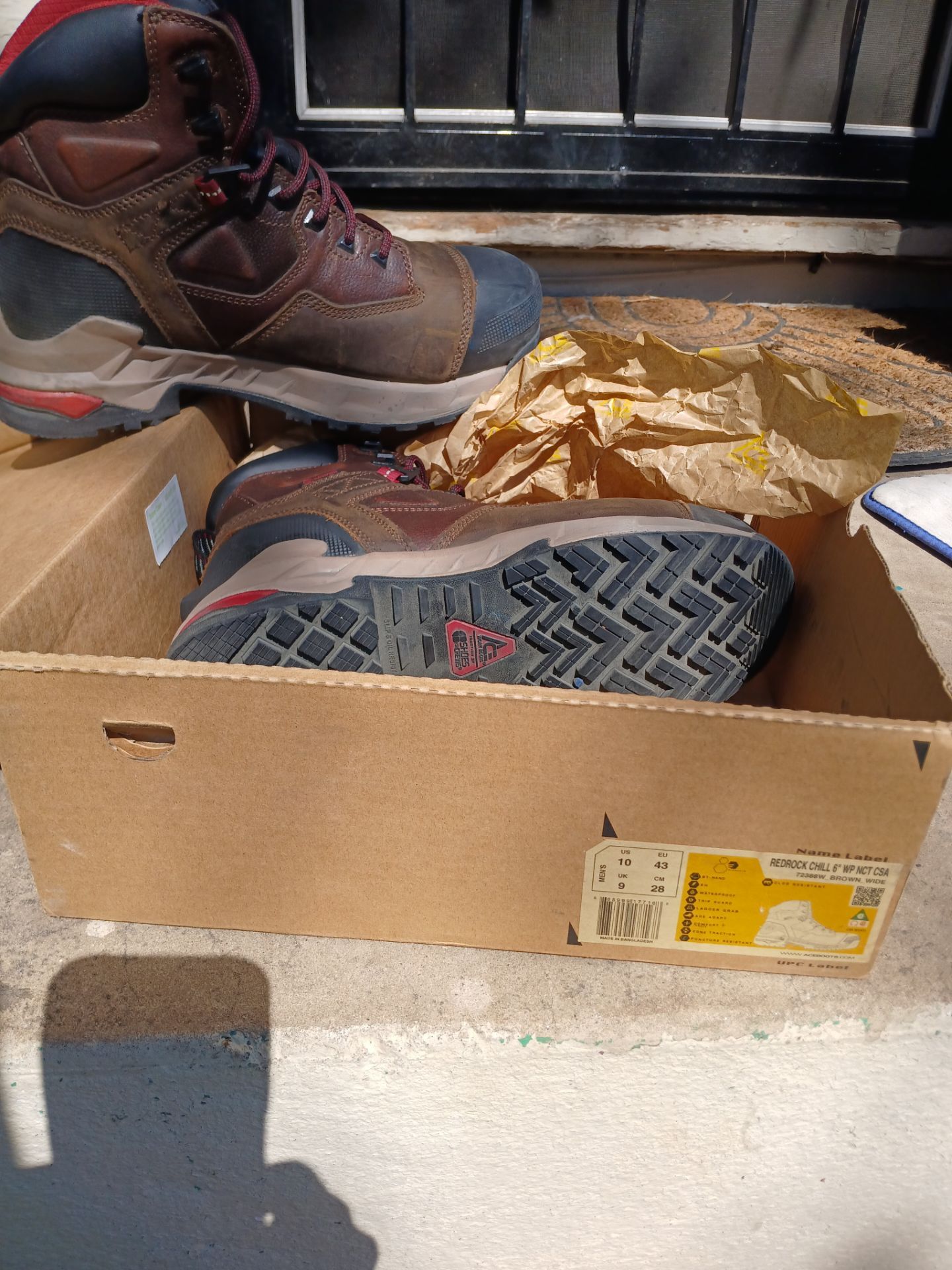 Ace steel toe work boots