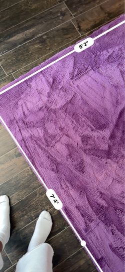 Purple furry rug very nice