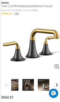 Kohler Tone 1.2 GPM Widespread Bathroom Faucet