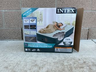 BRAND NEW IN BOX Intex Dura-Beam Twin Air Mattress w/ Internal Pump