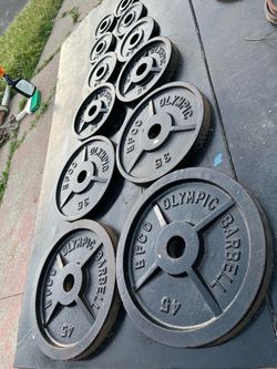 Olympic BFCO cast iron weights 245lb