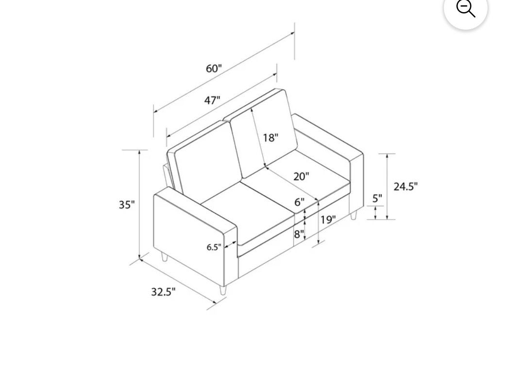 New Modern Futon Sofa With Loveseat Blue Color See Pictures For