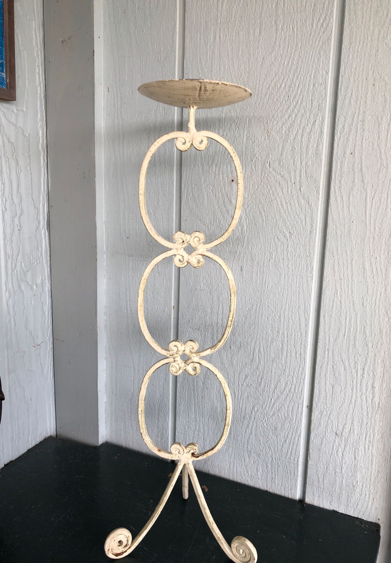 Shabby chic candle holder