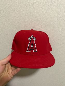 Red Angels baseball cap with white & black embroidered logo size 7 1/2