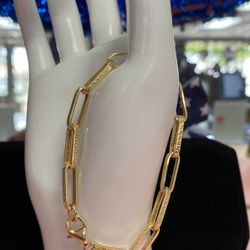 18K Paperclip Bracelets 