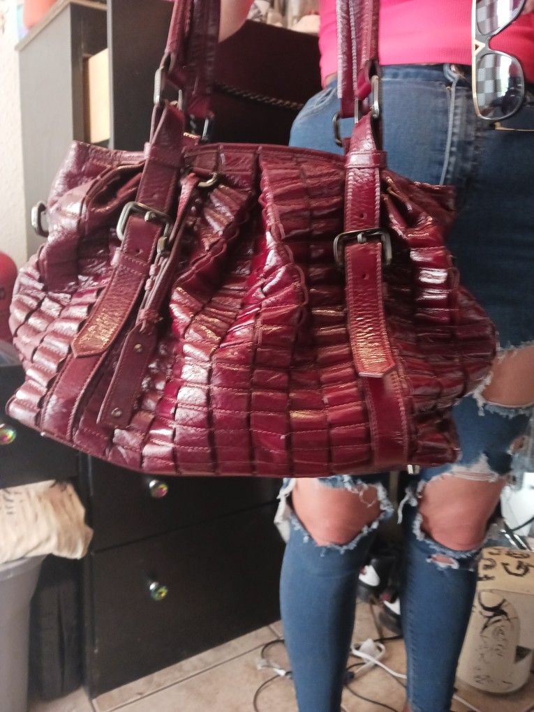 Beautiful Burgundy Burberry Leather Purse
