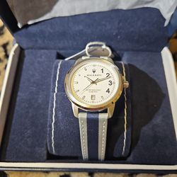 MASERATI WATCH GREY AND NAVY BLUE