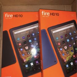 Both New in box!!  Amazon Fire HD 10 inch tablet, 1080p Full HD, 32 GB, widescreen entertainment, PC Mag Editor's Choice winner