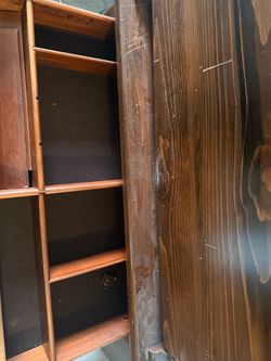 Beautiful tall wooden jewelry armoire/storage cabinet