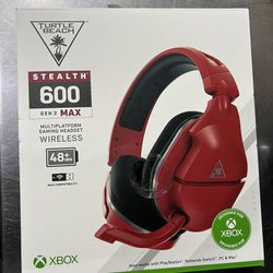 Turtle Beach Stealth 600 Gen 2 MAX Wireless Gaming Headset for Xbox Series X|S/Xbox One/PlayStation 4/5/Nintendo Switch/PC Red