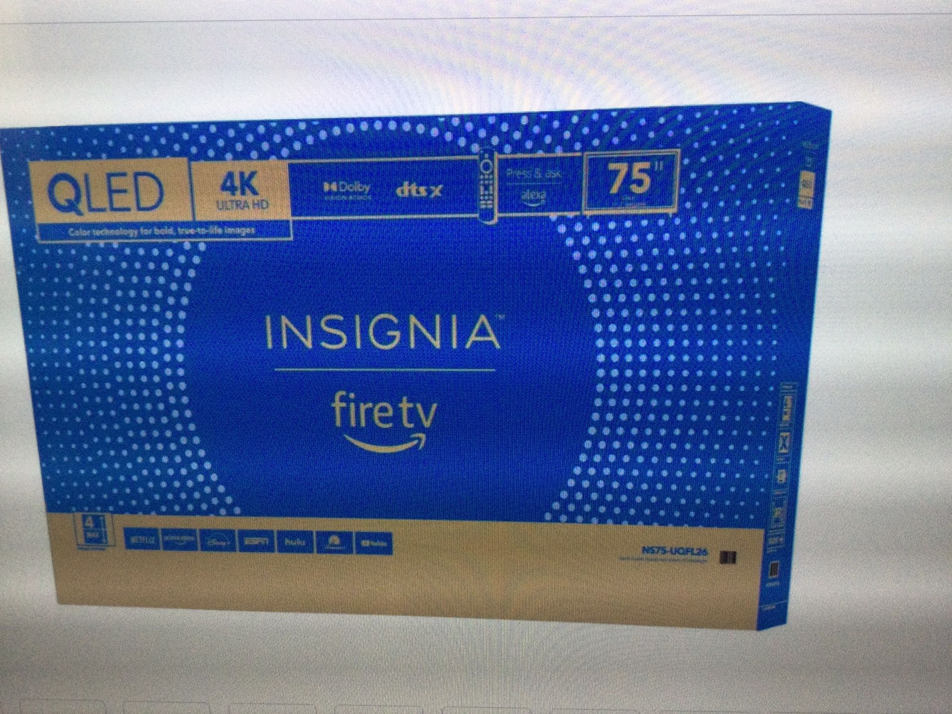 75 INCH 4K BRAND NEW INSIGNIA 75 INCH CLASS QF SERIES QLED 4K UHD SMART FIRE TV