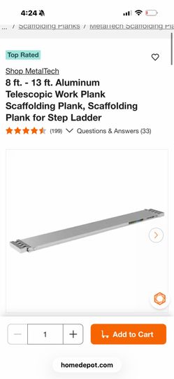 8’–13’ Aluminum Telescoping Work Plank – Scaffold Plank
