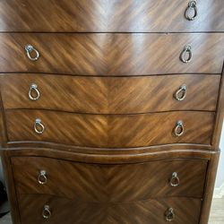 Solid Cherry Wood Dresser And Chest