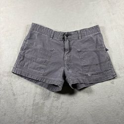 Vintage O'Neill Utility Cargo Shorts Women’s Size 7 Gray Low Rise Hipster Y2K#3B