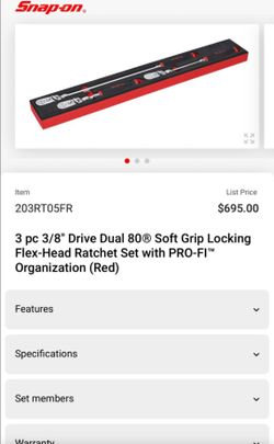 Snap On 3/8 ratchet set