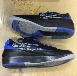 NO TRADES Off-White x Air Jordan 2 Retro SP Low Black Varsity Royal size 11