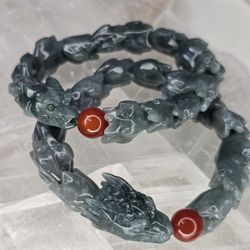 NEW geniune JADE & CARNELIAN Dragon Braclets