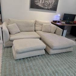 Feathers Sofa + Ottoman Couch