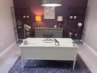 Ballard Designs Executive Desk + Charcoal Swivel Chair – $2,700+ Retail