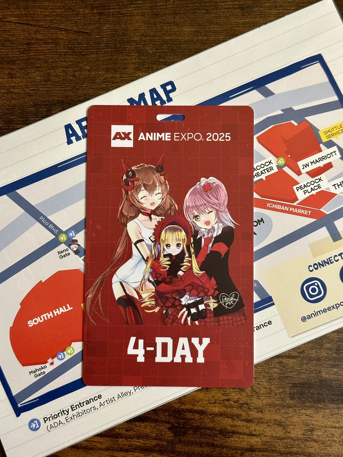 Anime Expo AX 2025 1-Day Sunday Attendee Badge