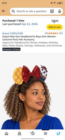 Toy Story Mickey Ears Headband