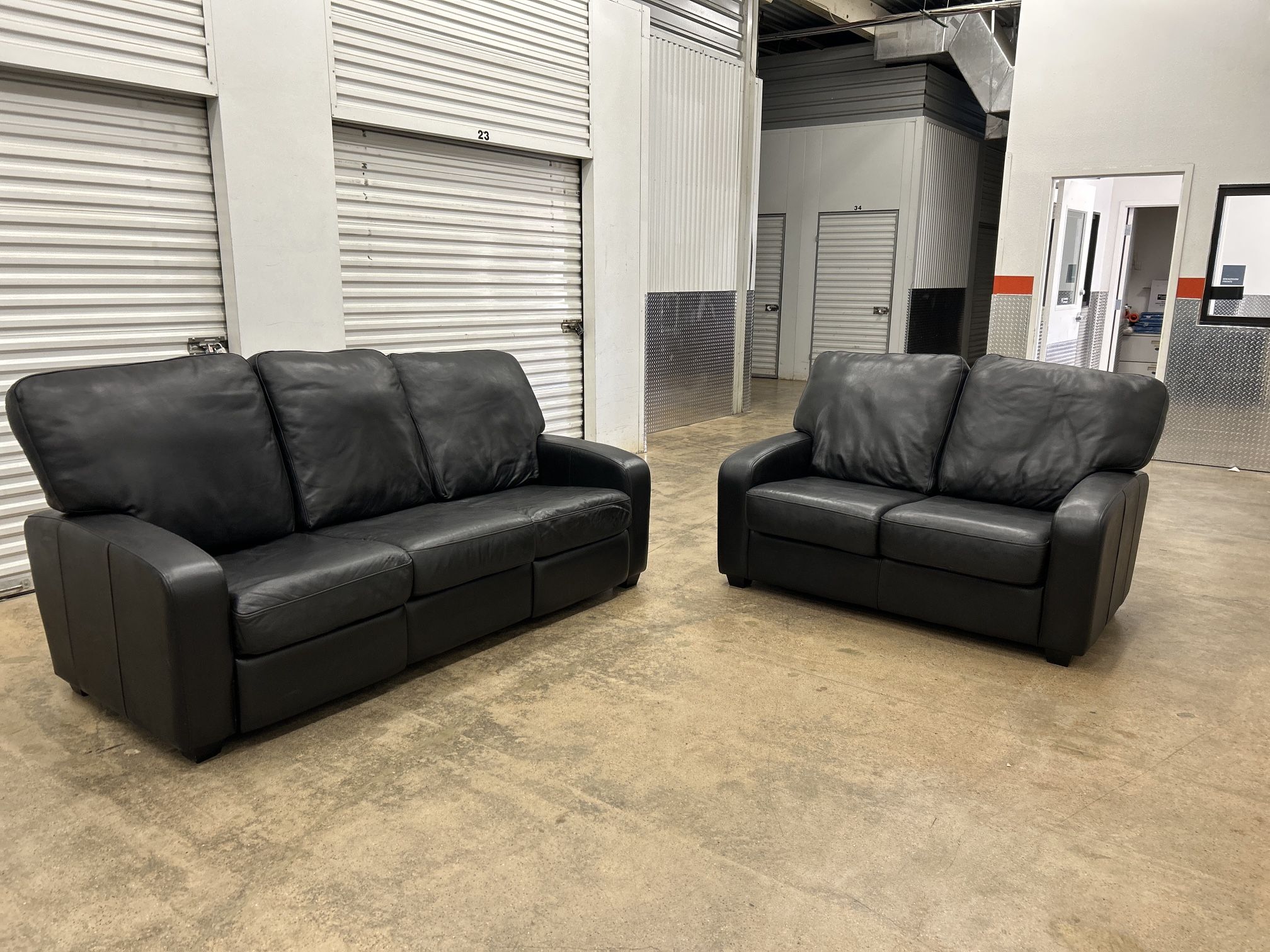 Black Sofá And Loveseat Leather Recliner ! 🚚✅