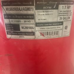 26 Gal. Air Compressor 