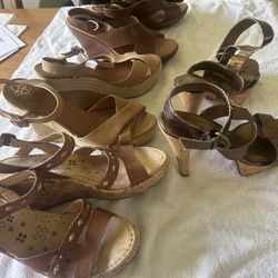 Women’s Size 10 Designer Platform Wedge Sandals $20 Each