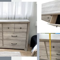 Modern Gray 6 Drawer Dresser